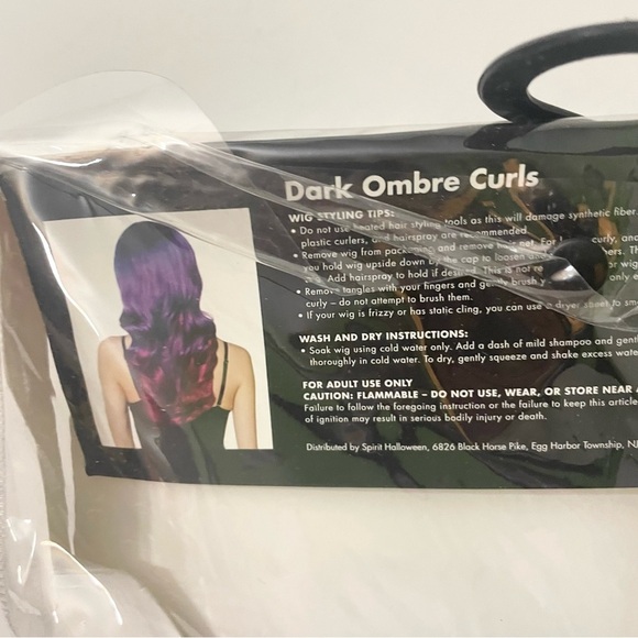 Spirit Dark Ombre Curls Wig Purple Halloween - Picture 13 of 16
